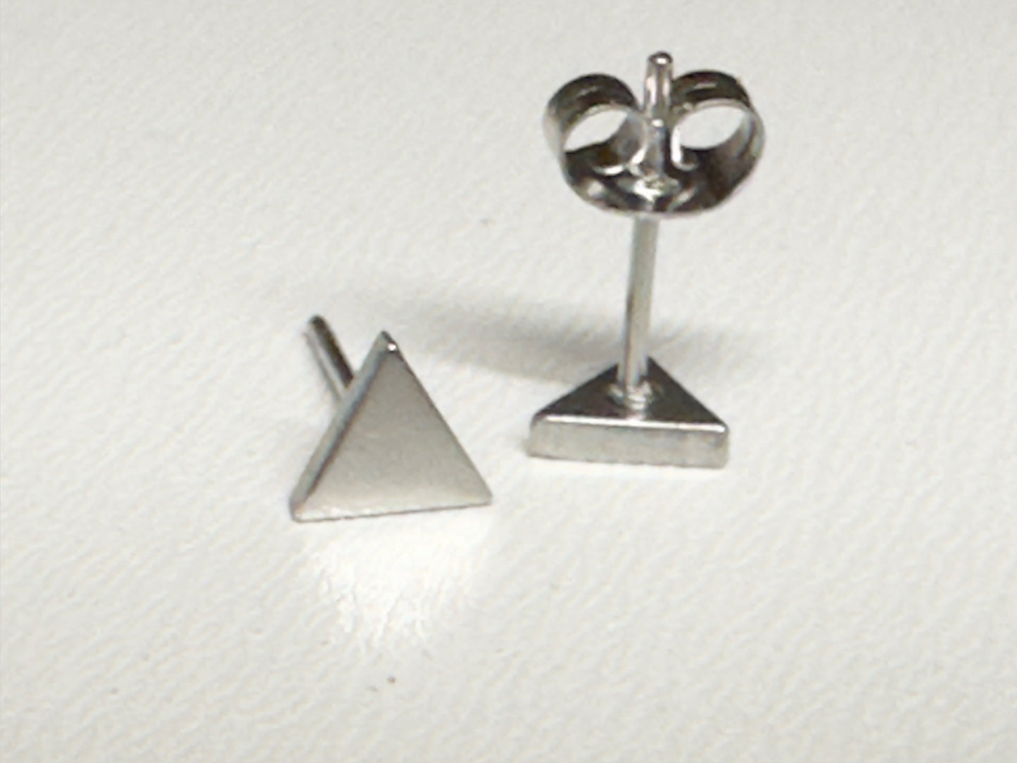 Triangle Stud Surgical Steel Earrings Gift for Him / Her
