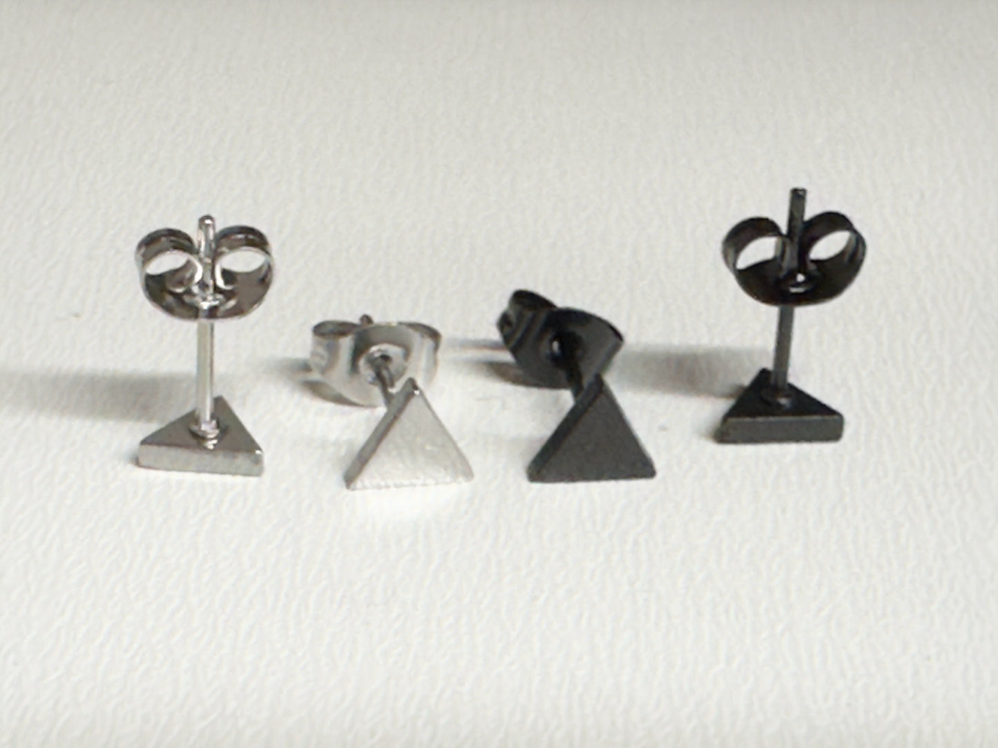 Triangle Stud Surgical Steel Earrings Gift for Him / Her