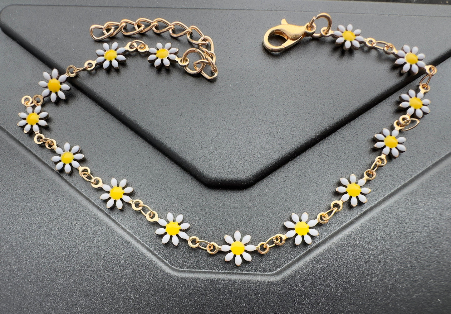 Flower Anklet Gold Plated Boho Beach anklet, Gift for her. Birthday Gift, Boho Jewelry, Gold Anklet