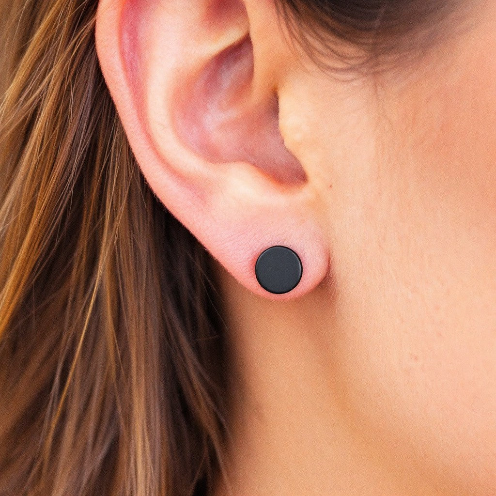 Black Stud Earrings