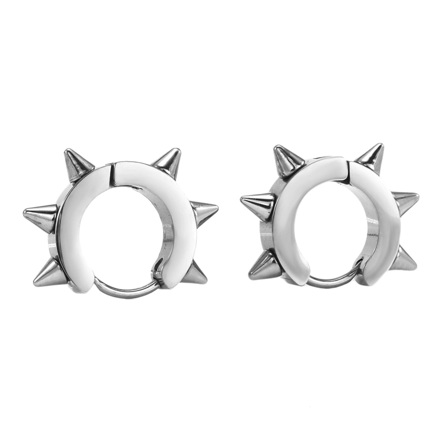 Spiked Hoop Earring High Quality Stainless Steel Earrings MK Trendy