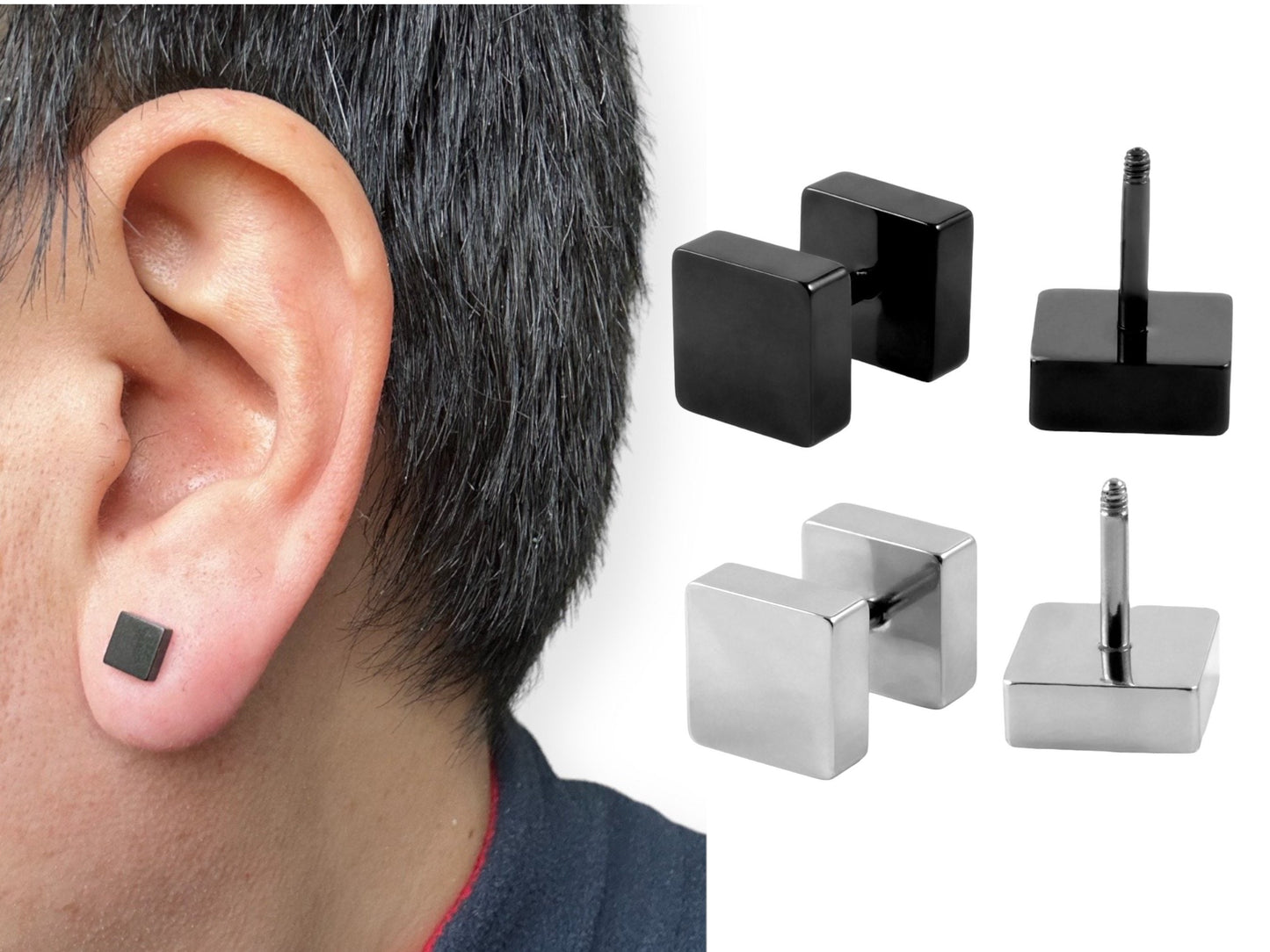 Stud Square Earring in stainless steel MK Trendy
