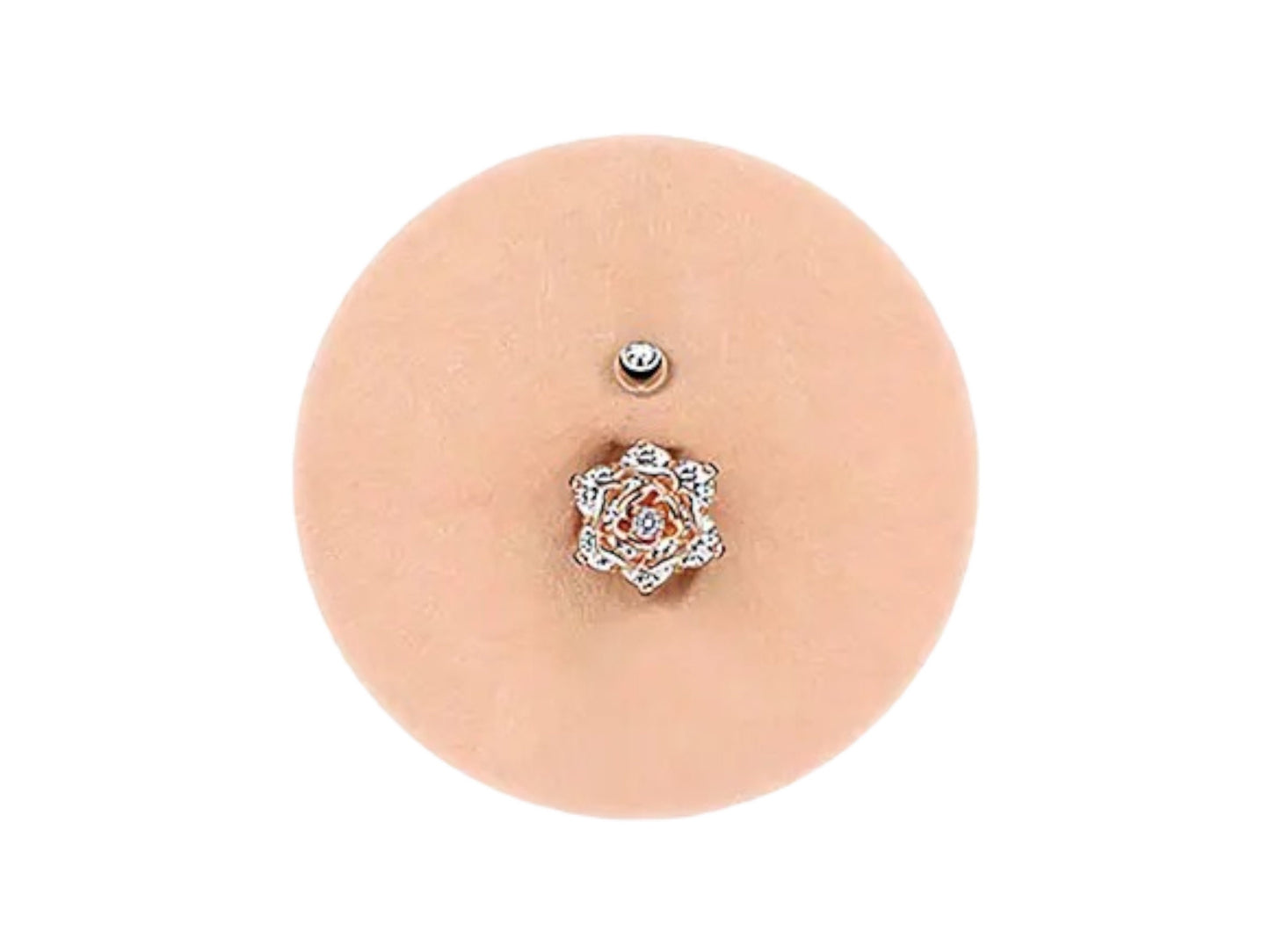 Crystal rose navel button ring MK Trendy
