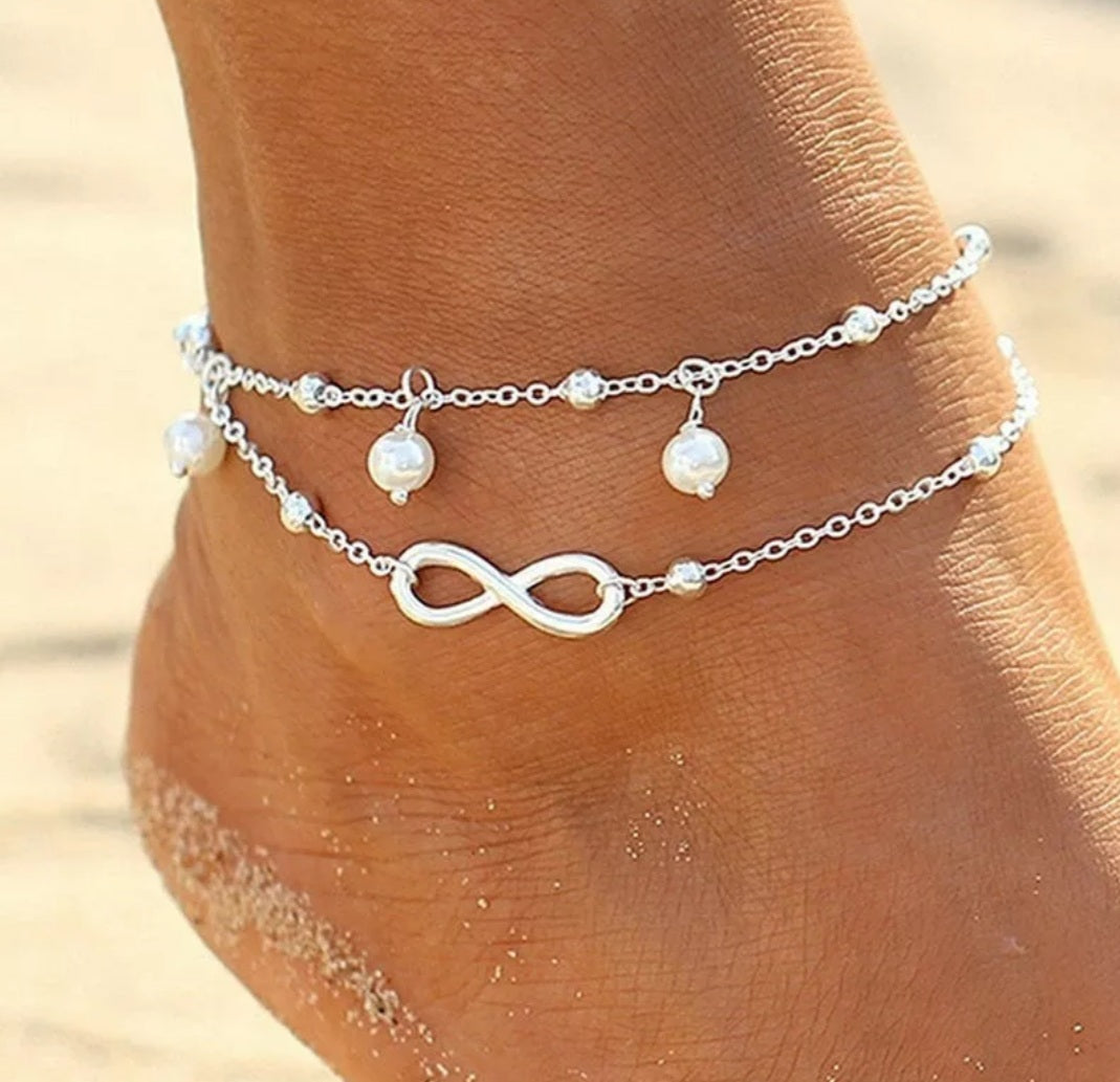 Ankle Infinity With Rope Foot Chain Boho Beach Beads