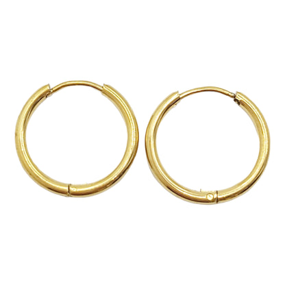 Small Thin Hoop Earrings 18K Gold Plated