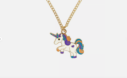 12pcs Rainbow Unicorn Pendant Necklace