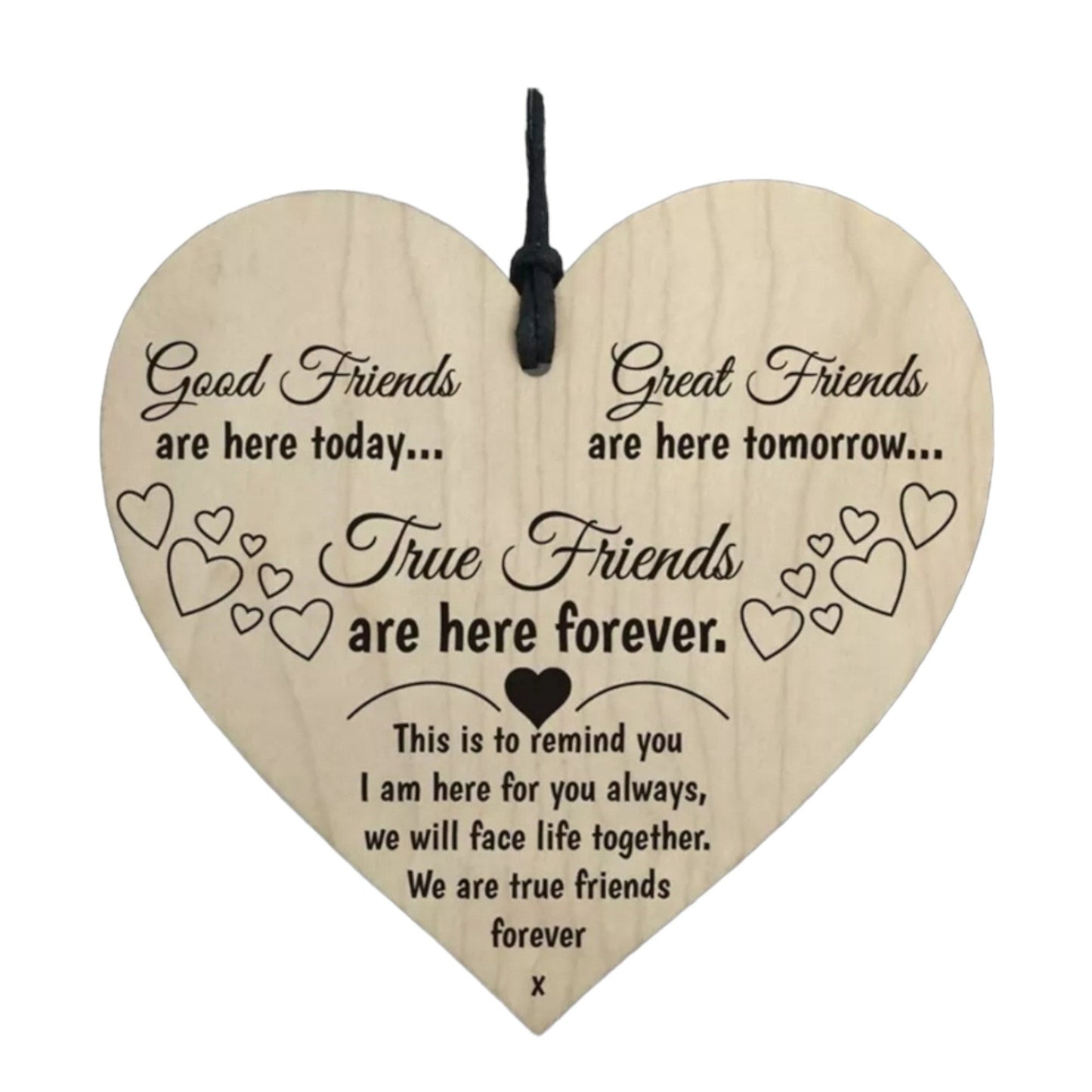 12 pcs Always Remember Wooden Sign Heart Shaped Pendant Gift