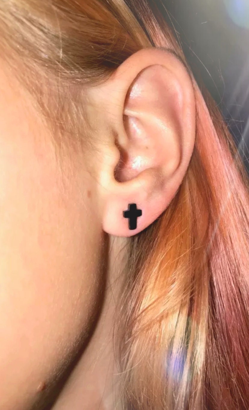 Cross Studs Earrings Made Of Stainless Steel Looks Great on you, Men / Women