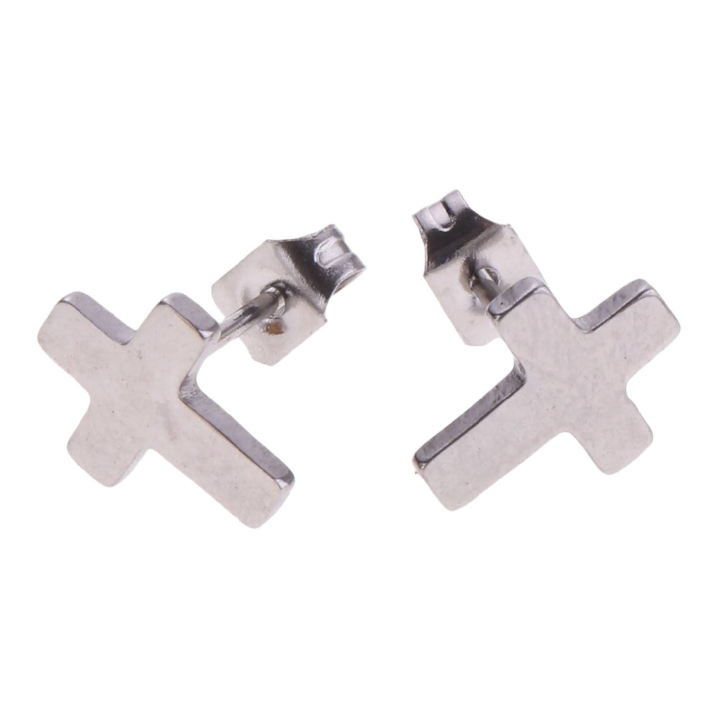 Cross Studs Earrings Made Of Stainless Steel Looks Great on you, Men / Women