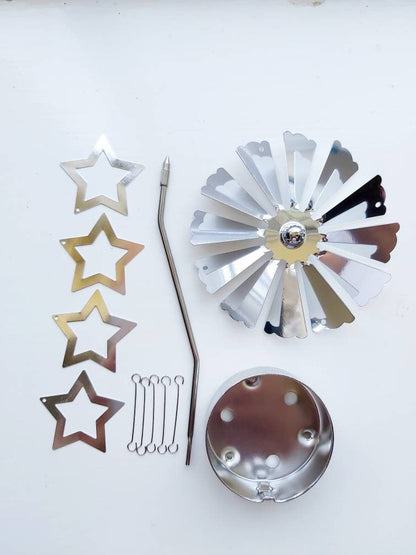 Stars Rotary Carousel Spinning Tea light Candle Holder