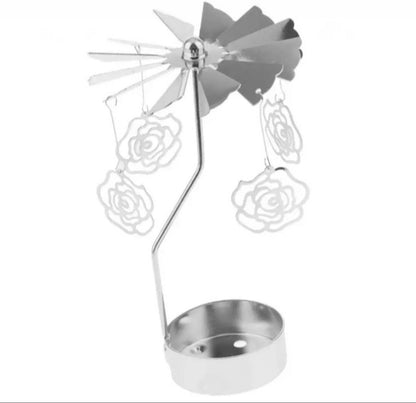 Rose Rotary Carousel Spinning Tea Light Holder