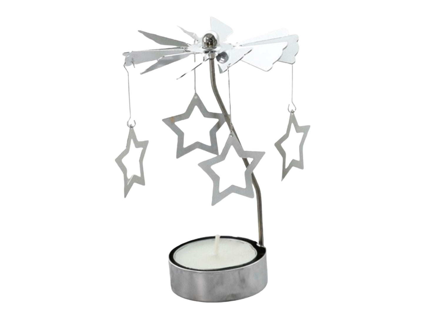 Stars Rotary Carousel Spinning Tea light Candle Holder