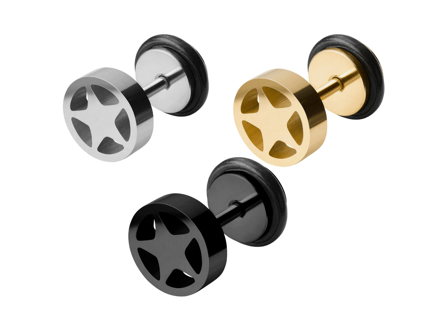 Stud Star Earrings Made With Stainless Steel