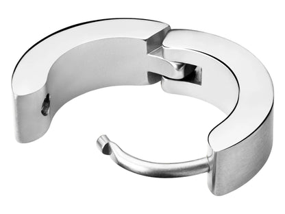 Flat Hoop Earrings Surgical Stainless Steel, 5 Colours