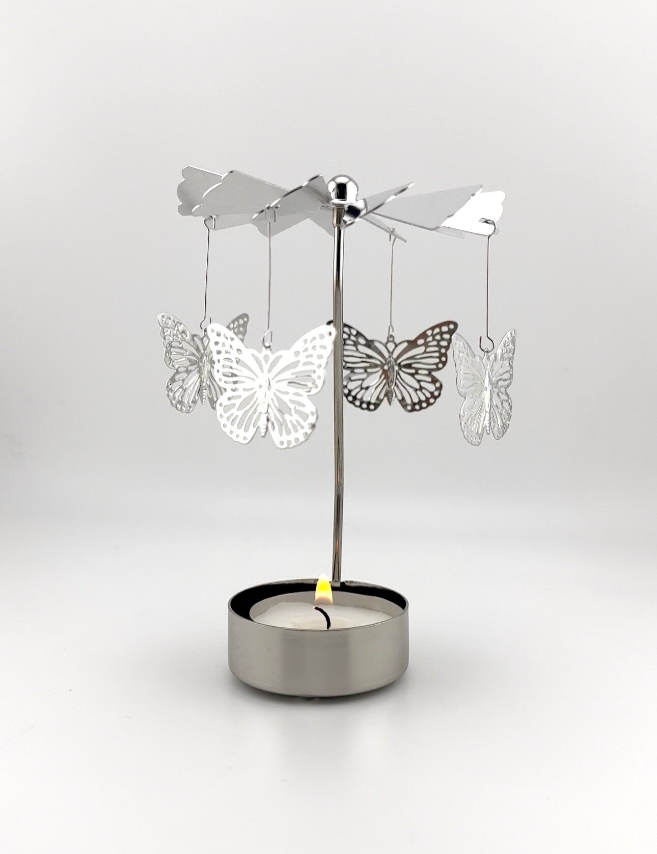 ButterFly Rotary Carousel Spinning Tea light Candle Holder