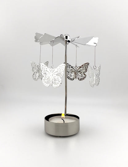 12pcs ButterFly Rotary Carousel Spinning Tea light Candle Holder