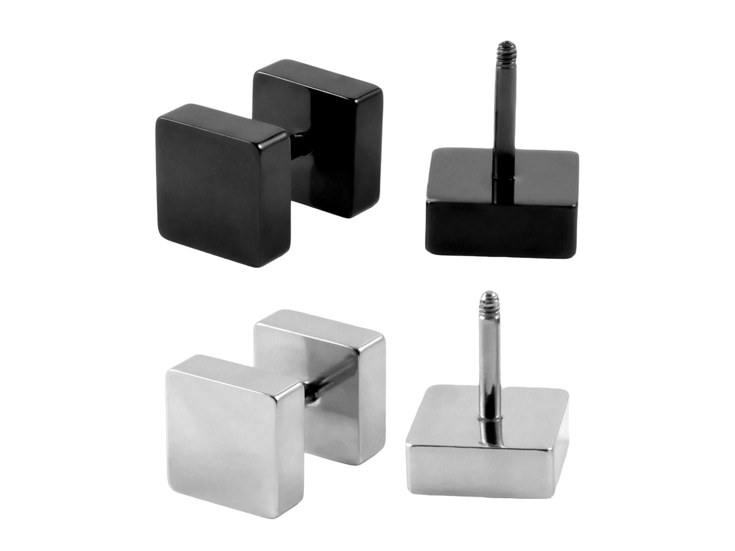 Stud Square Earring in stainless steel