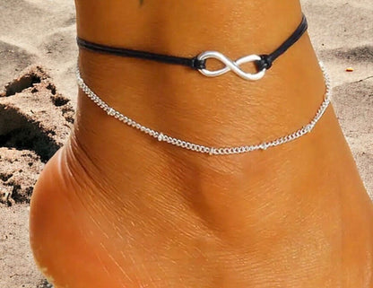 Ankle Infinity With Rope Foot Chain Boho Beach Beads
